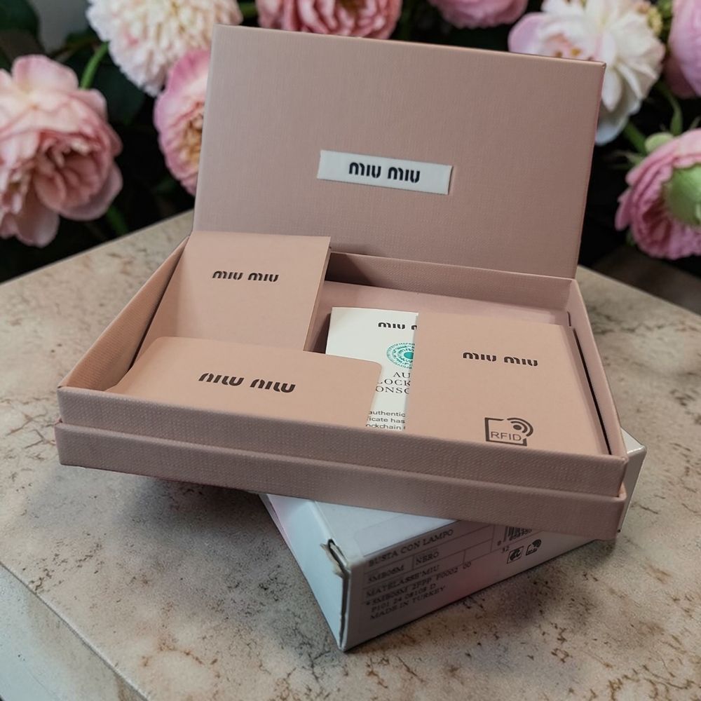 Miu Miu Blush Pink Wallet Presentation Box